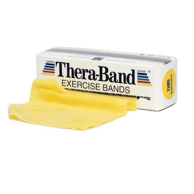 Thera Band Flat treningsstrikk 5,5 m – gul – Hardhet 2 v:7165369 Thera Band Flat treningsstrikk 5,5 m – gul – Hardhet 2 v:7165369