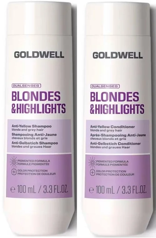 Goldwell Dualsenses Blondes & Highlights Bundle Anti-Yellow Shampoo 100 ml & Conditioner 100 ml v:4031727 Goldwell Dualsenses Blondes & Highlights Bundle Anti-Yellow Shampoo 100 ml & Conditioner 100 ml v:4031727
