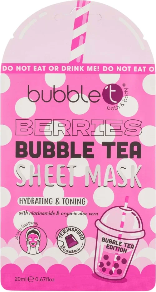 BubbleT Bubble Tea Sheet Mask Berries v:4372195