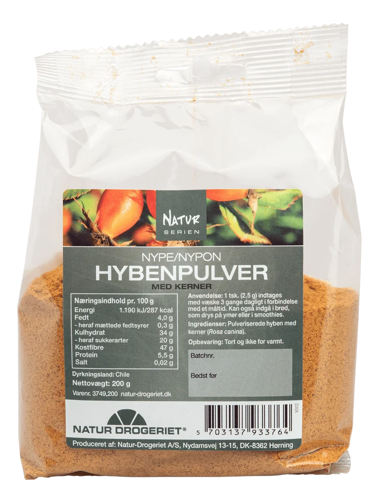 Natur-Drogeriet Nypepulver med kjerner - 200 g. v:2480223