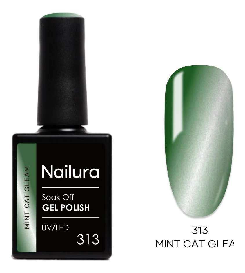 Nailura Gel Polish 313 - Mint Cat Gleam - 10 ml. v:7118885