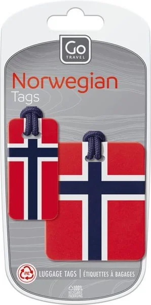 Go Travel Adressebrikke Norske Flagg 2 stk v:2704496