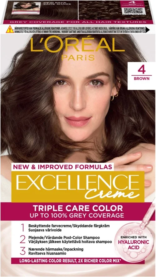Loreal Paris Excellence Crème Triple Care Color 4 Brown v:8092445