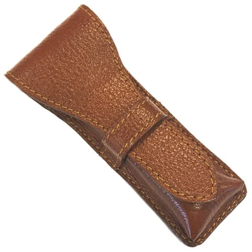 Parker Shaving Leather Pouch Brown for Safety Razors v:9772287 Parker Shaving Leather Pouch Brown for Safety Razors v:9772287
