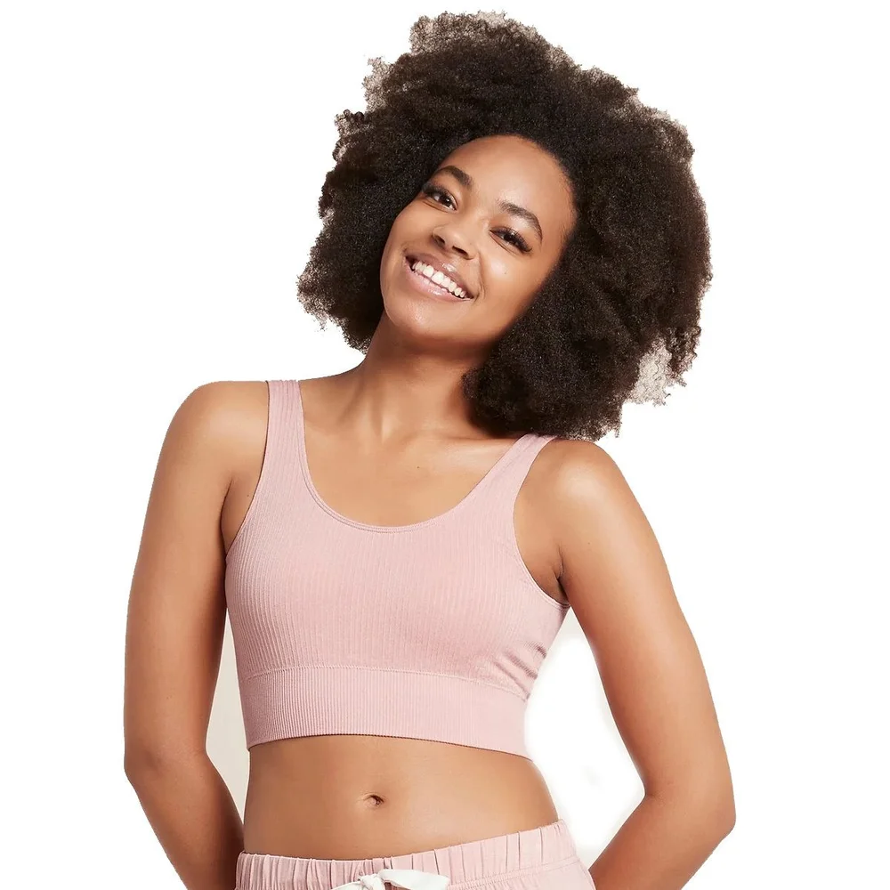 Boody Ribbed Seamless Bra Dusty Pink – 1 stk v:4753255