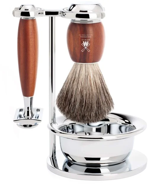 Mühle VIVO Shaving Set Plum Wood Black Fibre Safety Razor v:2851215