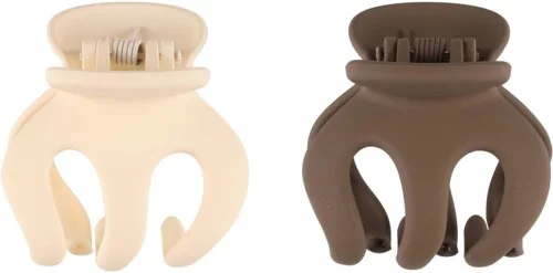 Mineas Haiclaws Set Of 2 Cream & Taupe Multicolored v:7415282