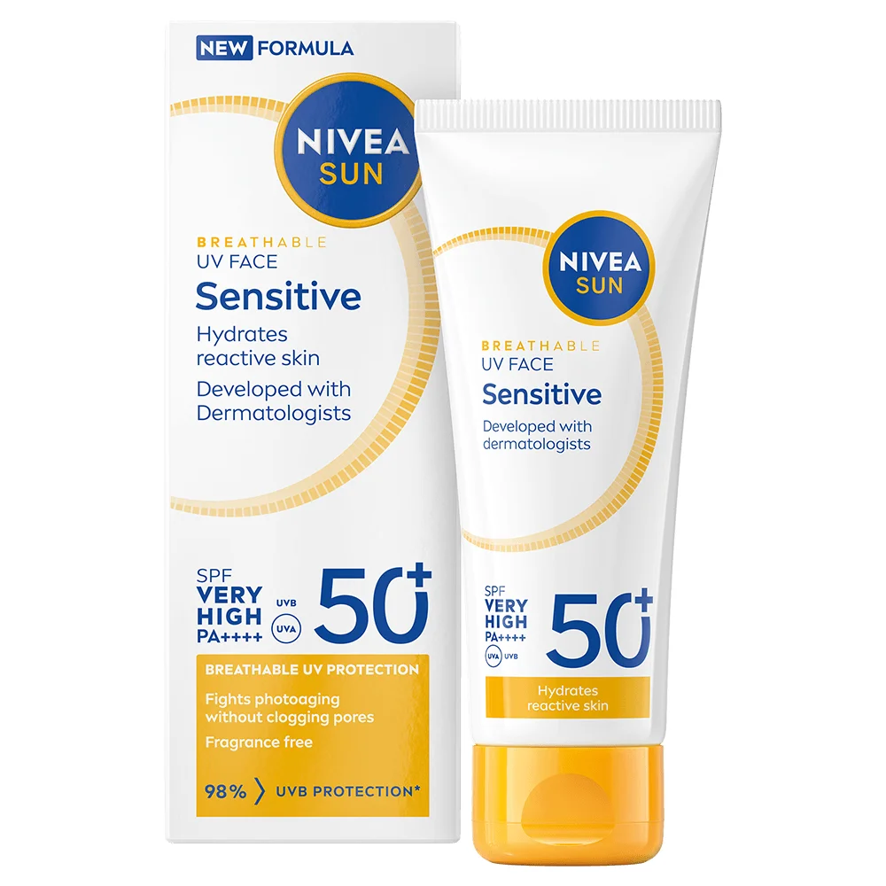 NIVEA Sun UV Face Sensitive Cream SPF50+ 40ml v:1391591 NIVEA Sun UV Face Sensitive Cream SPF50+ 40ml v:1391591
