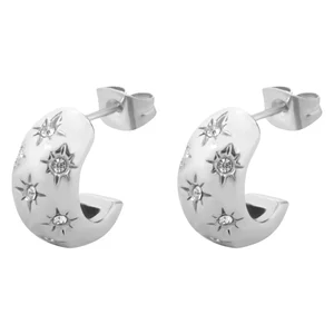 DARK Chunky Star Creole Small Silver v:3949832