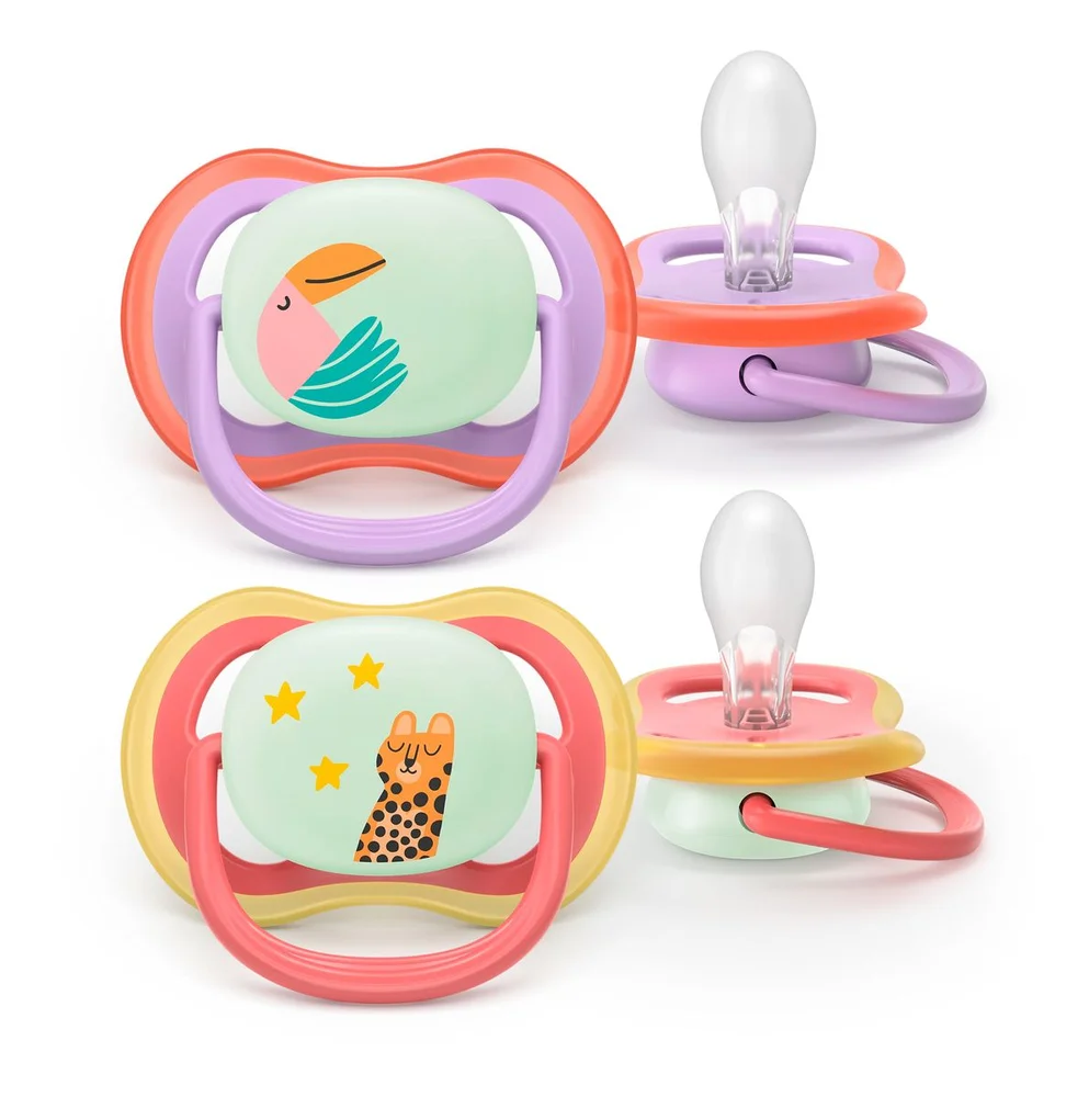 Philips Avent Smokk Ultra Air Nighttime 18 m+ – lilla, rød – 2 stk. v:1703165 Philips Avent Smokk Ultra Air Nighttime 18 m+ – lilla, rød – 2 stk. v:1703165