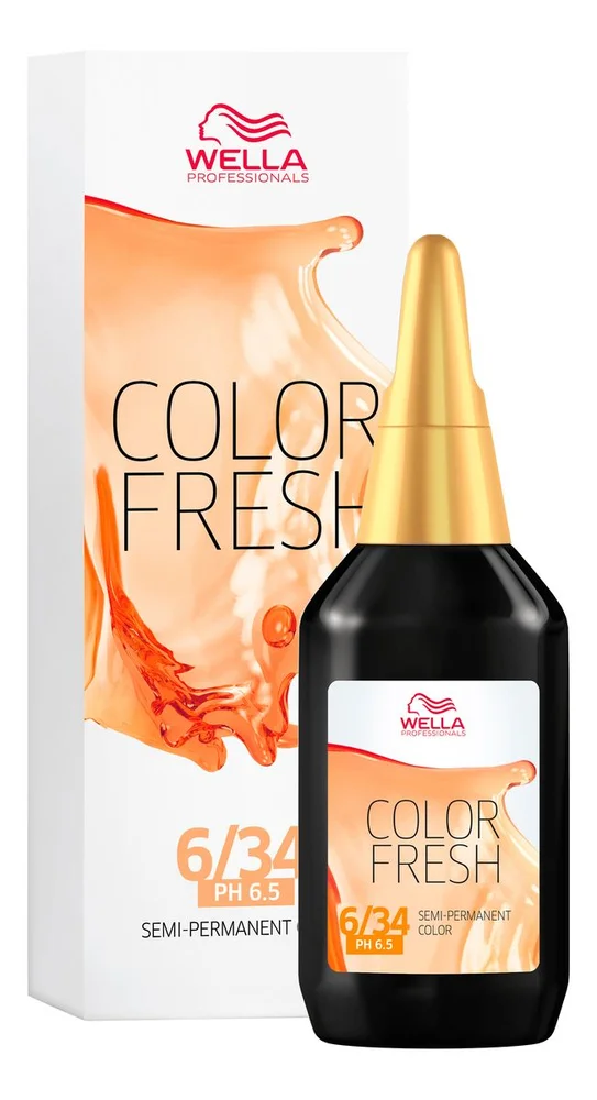 Wella Professionals Color Fresh 6/34 Dark Gold Red Blonde - 75 ml. v:7170077