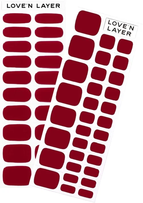Love'n Layer Hand & Toe Burgundy Red v:8647784