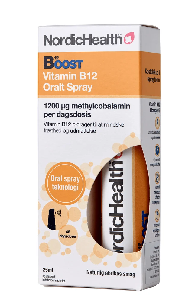NordicHealth Boost B12-vitaminspray – 25 ml. v:3467202 NordicHealth Boost B12-vitaminspray – 25 ml. v:3467202