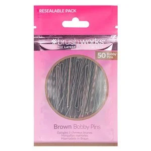 Brushworks Brown Bobby Pins 50pcs v:8032253