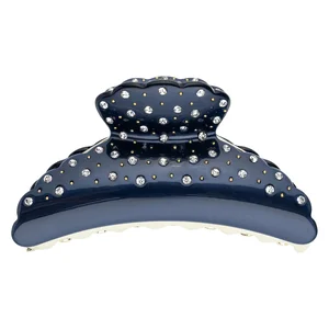 DARK Crystal Hair Claw X Large Navy Blue v:4037192