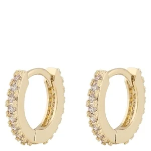 SNÖ of Sweden Mayfair Small Ring Earring Gold/Clear v:8023118