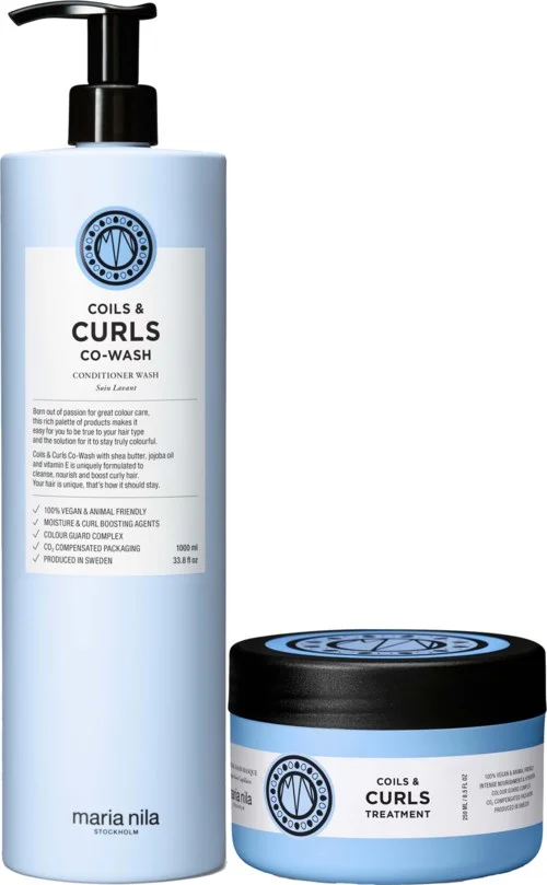 maria nila Coils & Curls Bundle Conditioner Wash 1000 ml & Masque 250 ml v:9652806