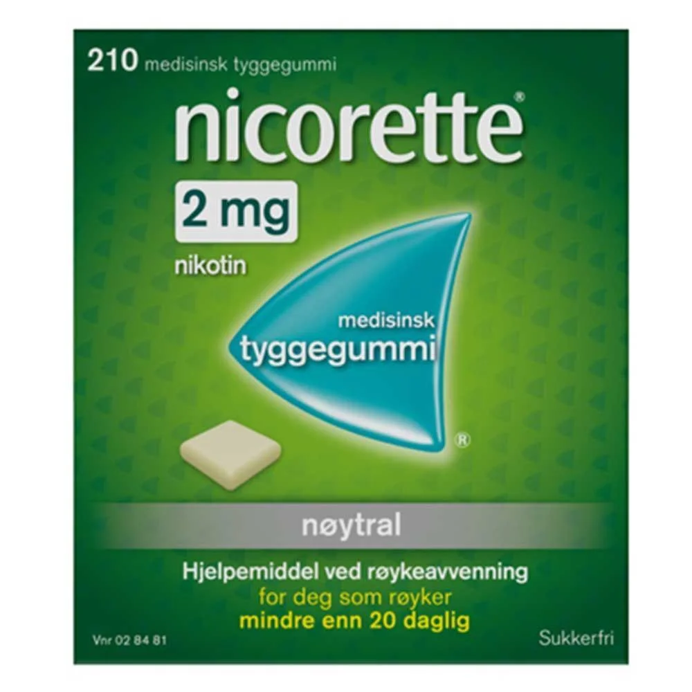 Nicorette tyggegummi 2mg – 210 stk v:4097767 Nicorette tyggegummi 2mg – 210 stk v:4097767