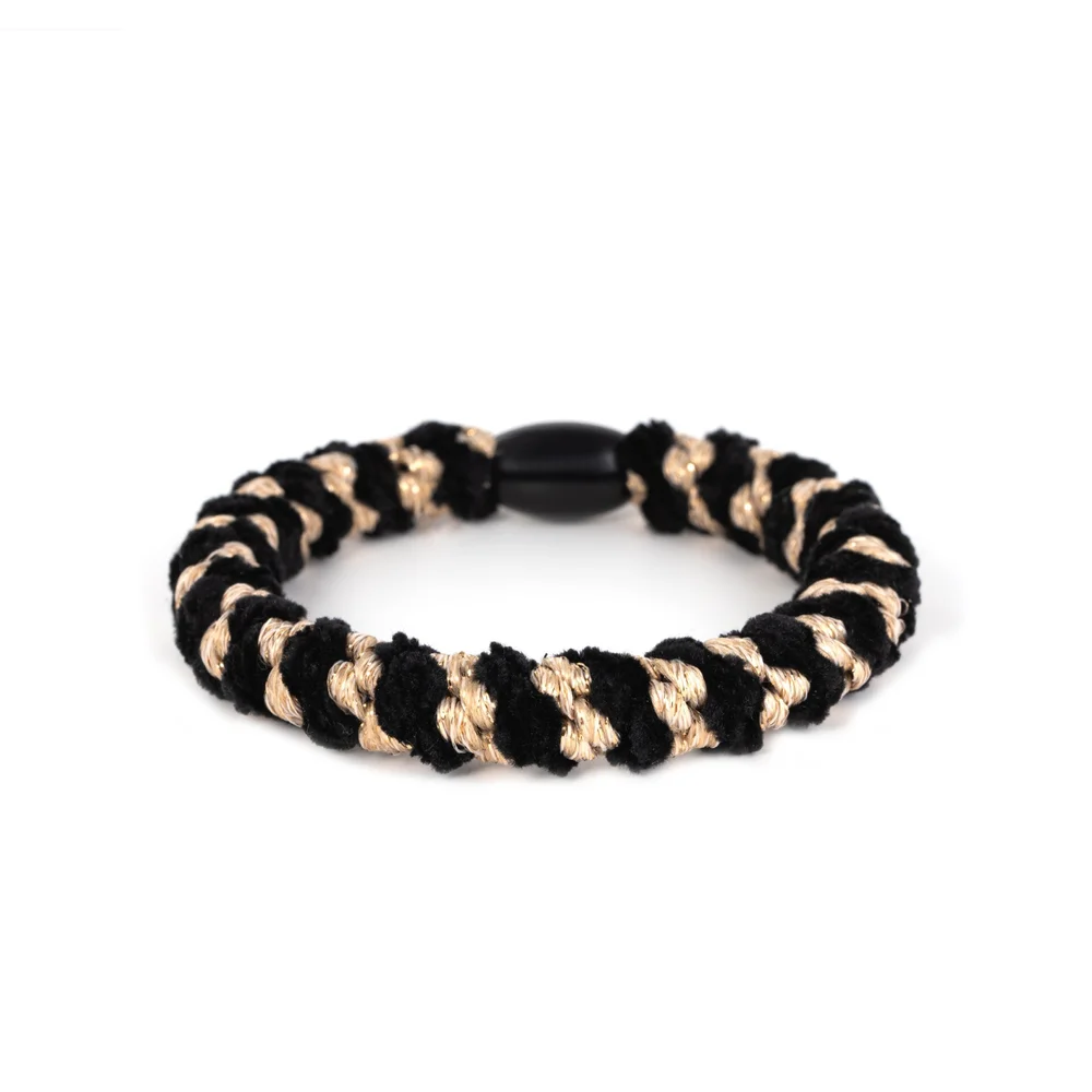 I Love Beauty Hårstrikk Velvet Black/Gold v:9727303 I Love Beauty Hårstrikk Velvet Black/Gold v:9727303