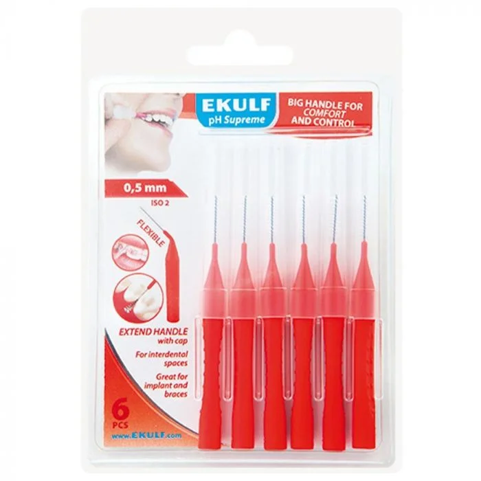 Ekulf pH Supreme Mellombørste 0,5 mm 6 STK v:9739139