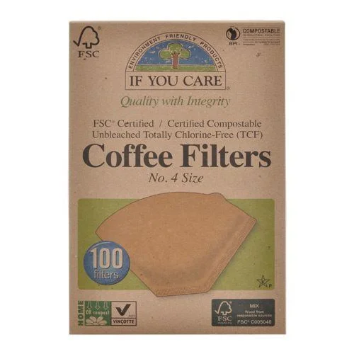 If You Care kaffe filter no. 4 ubleket Ø – 100 stk. v:1649634 If You Care kaffe filter no. 4 ubleket Ø – 100 stk. v:1649634