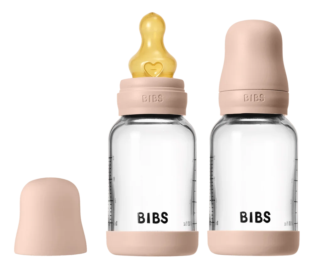 BIBS Glass Baby Bottle Round Latex 120 ml Slow Flow Blush – 2 stk. v:6758592 BIBS Glass Baby Bottle Round Latex 120 ml Slow Flow Blush – 2 stk. v:6758592