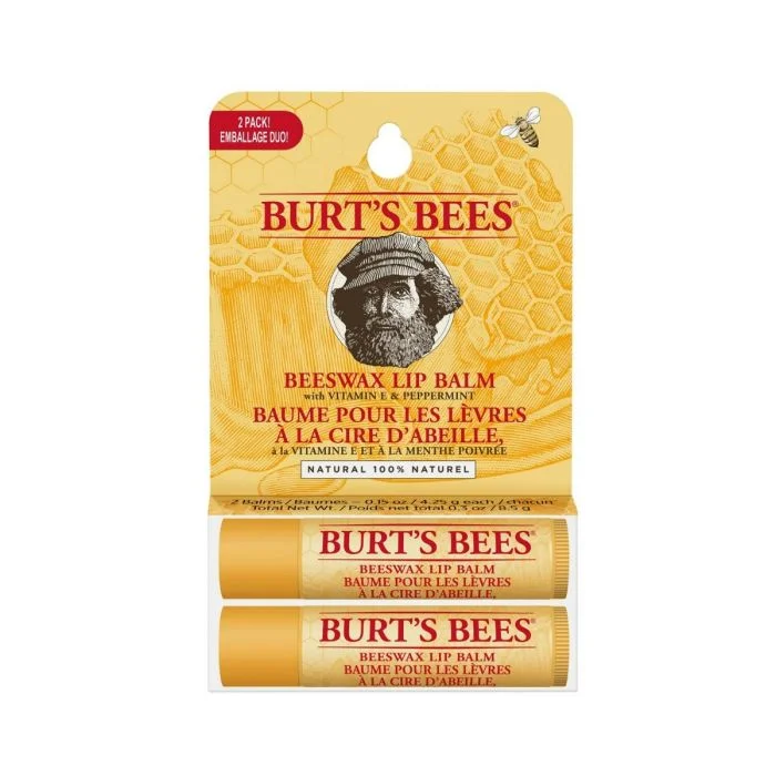 Burt's Bees Lip Balm Beeswax Blister Twin Pack 2 stk v:6822133