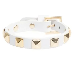 DARK Leather Stud Bracelet White v:7108238