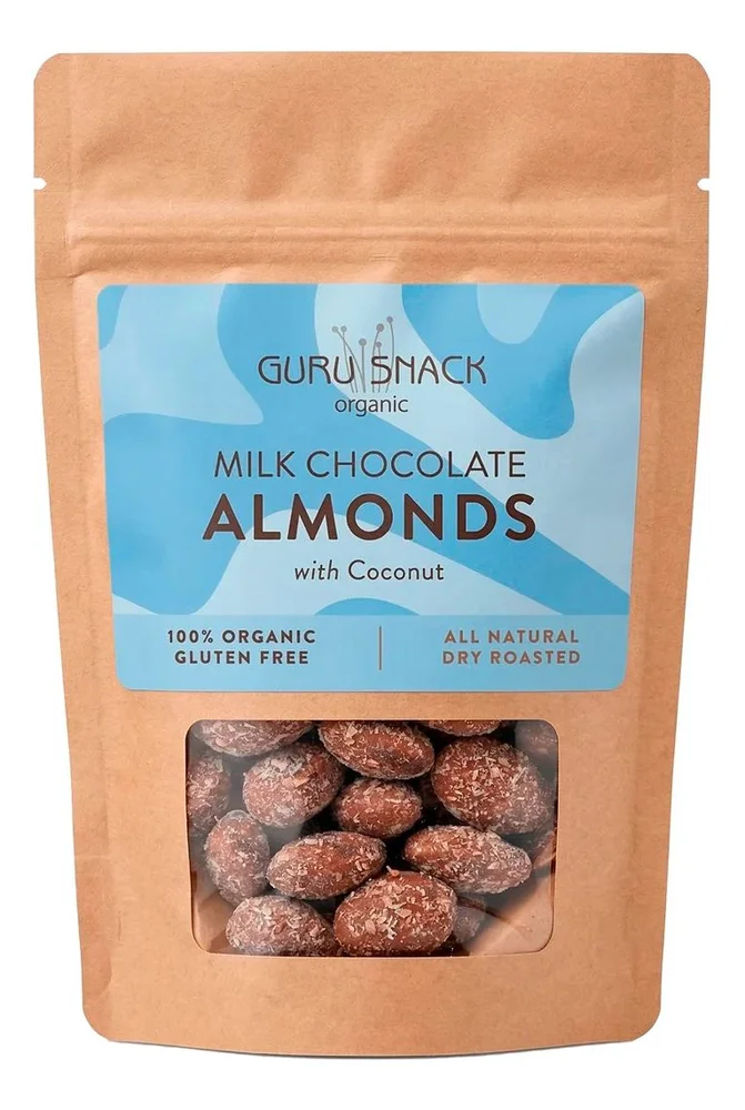 Guru Snack Milk Chocolate Almonds with Coconut – 100 g. v:6288895 Guru Snack Milk Chocolate Almonds with Coconut – 100 g. v:6288895