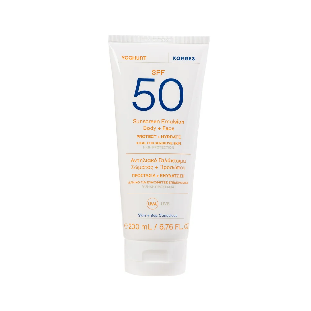 Korres Sun Yoghurt Sunscreen Emulsion Body + Face SPF50 200ml v:6510813 Korres Sun Yoghurt Sunscreen Emulsion Body + Face SPF50 200ml v:6510813