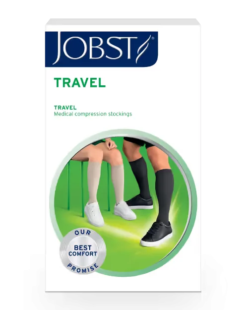 Jobst Travel K1 Kne støttestrømpe sort str 41 1 par v:7768722