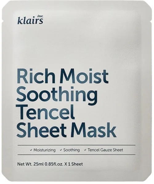 Klairs Rich Moist Soothing Tencel Sheet Mask 25 ml v:1346743 Klairs Rich Moist Soothing Tencel Sheet Mask 25 ml v:1346743