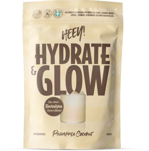 Heey! Hydrate & Glow Electrolytes + Coll-egan® Pineapple Coconut 240 g v:1607188