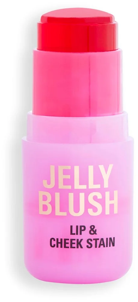 Revolution Beauty London Jelly Blush Stick Lip and Cheek Stain Strawberry Pink v:4099111