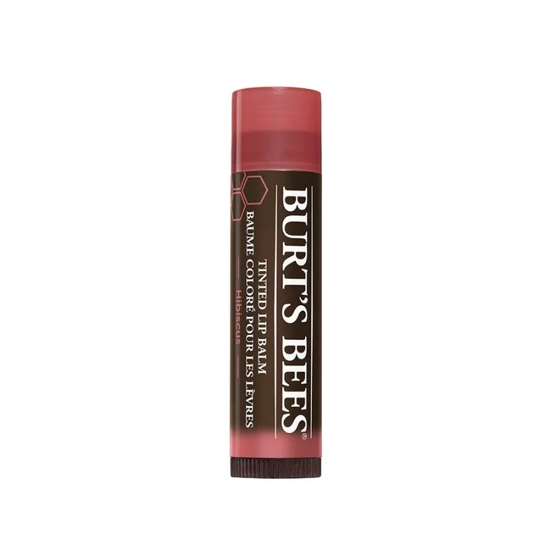 Burt's Bees Tinted Lip Balm Hibiscus - Myke og Naturlig Fargede Lepper v:7072255