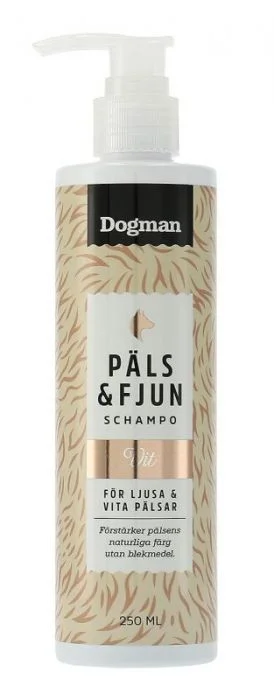 Dogman Sjampo Päls & Fjun Hvit 250ml v:1453293