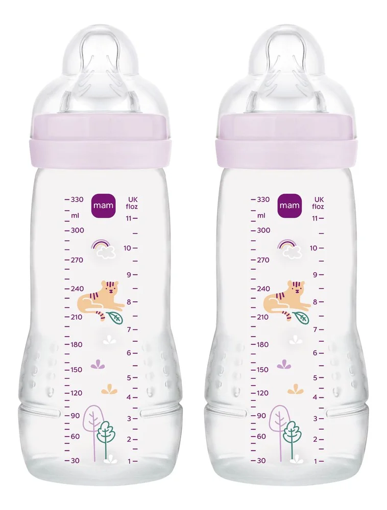 MAM Easy Active Baby Bottle 330 ml. - Pink - 2 stk. v:1836685