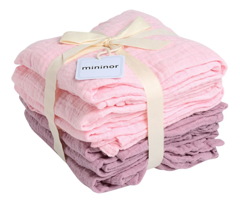Mininor Økologiske Tøybleier Rosa/Lilla – 6 stk. v:8524384 Mininor Økologiske Tøybleier Rosa/Lilla – 6 stk. v:8524384
