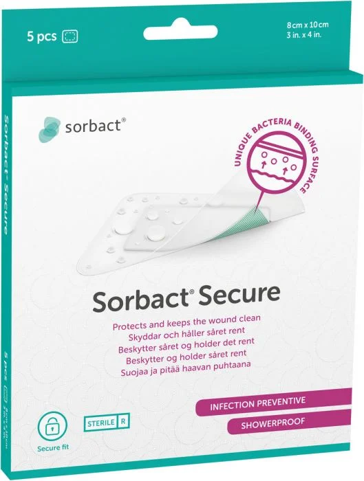 Sorbact Secure plaster 8x10cm 5stk v:8151921