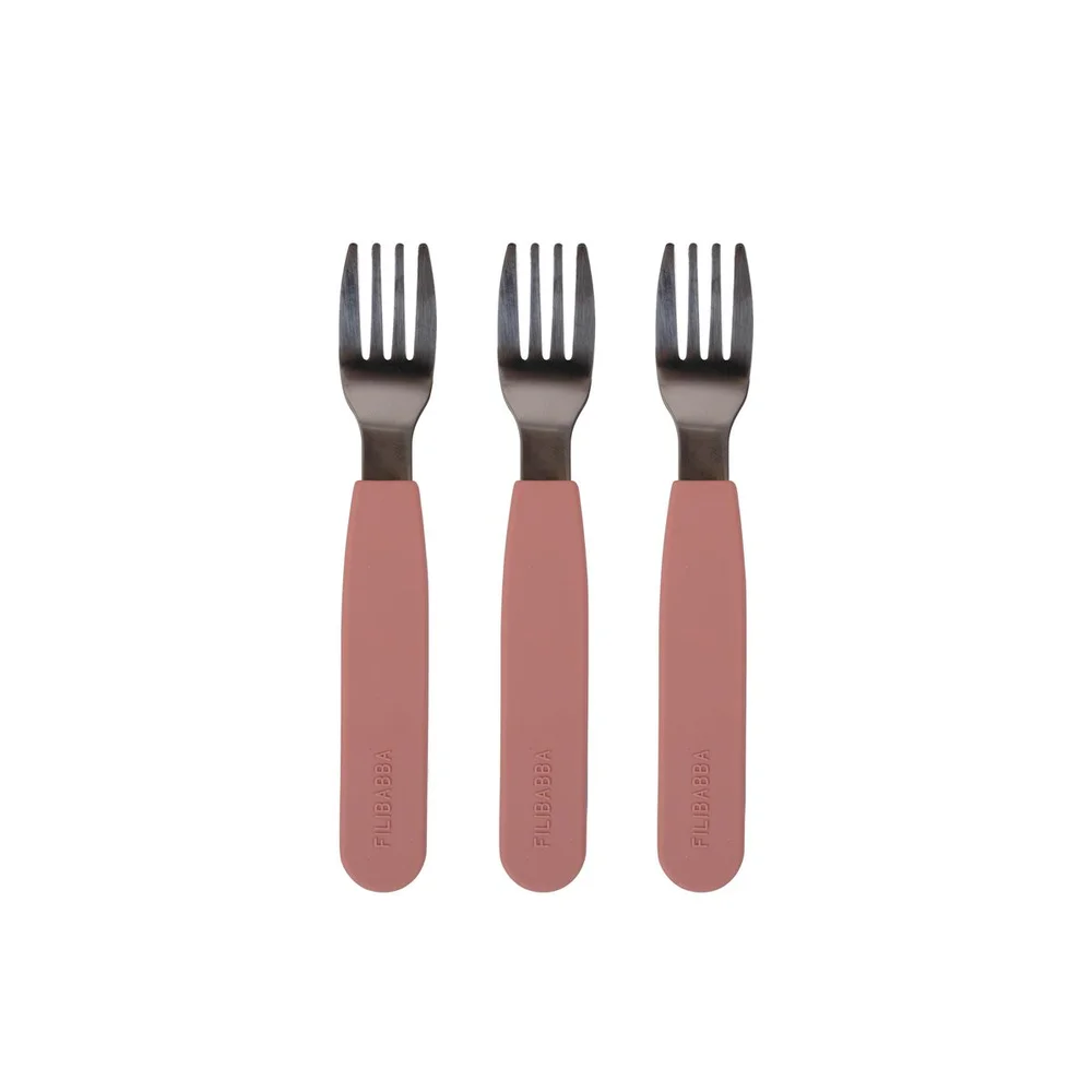 Filibabba Silikon gafler 3-pak – Rose v:8595802 Filibabba Silikon gafler 3-pak – Rose v:8595802