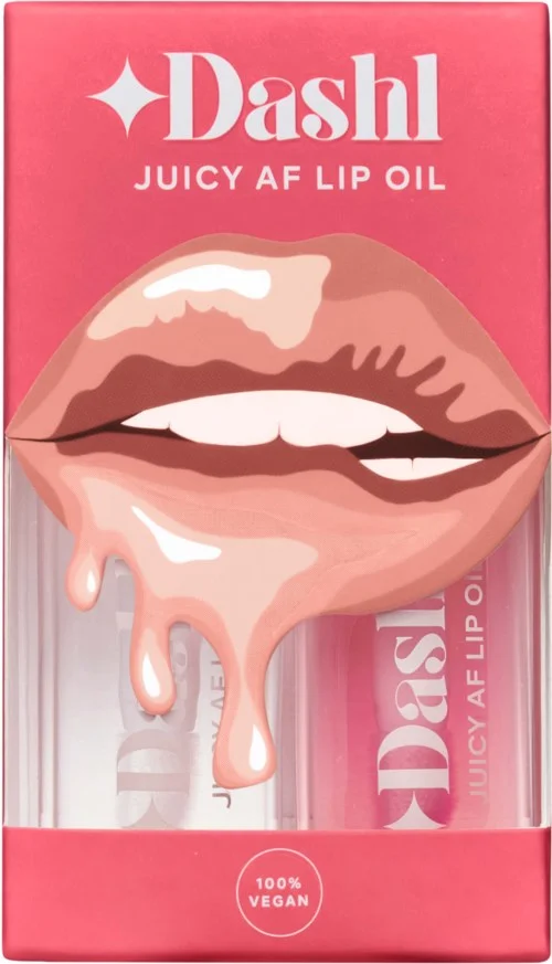 Dashl Juicy AF Lip Oil – 2-Pack Look Good Naked & Blushing v:6289098