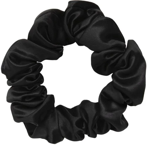 ByBarb Silk Hair Scrunchie Black v:9799262