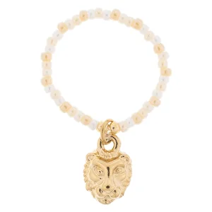 DARK Glass Bead Ring Charm Vanilla Mix Lion Charm 2mm v:6945012 DARK Glass Bead Ring Charm Vanilla Mix Lion Charm 2mm v:6945012