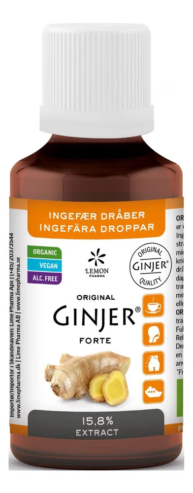 GINJER Ingefær Dråper Forte – 50 ml v:1870378 GINJER Ingefær Dråper Forte – 50 ml v:1870378
