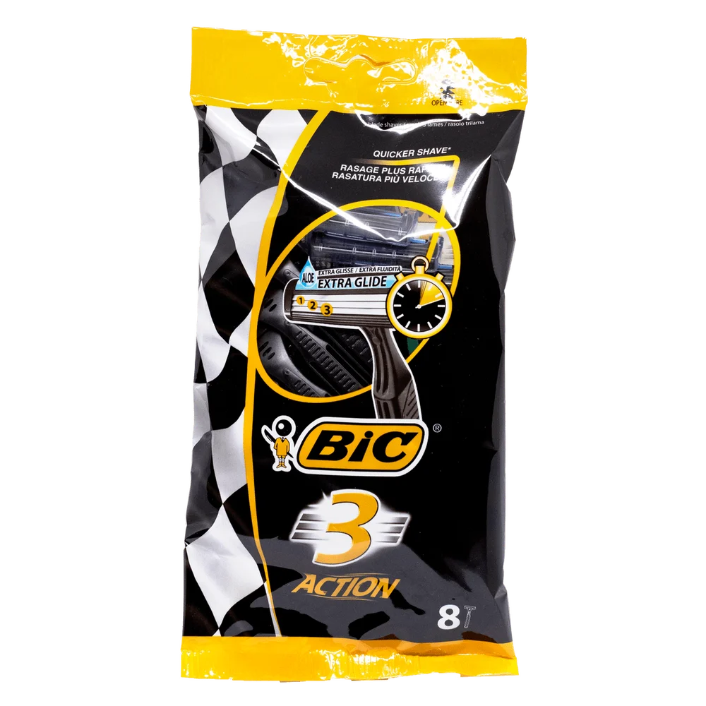 BIC 3 Action engangsskrapere - 8 stk. v:9393400