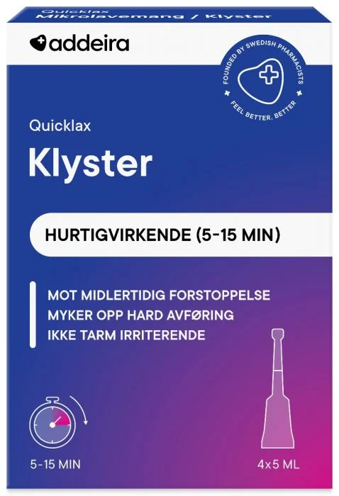 Addeira Quicklax Klyster 4x5ml v:7932021 Addeira Quicklax Klyster 4x5ml v:7932021