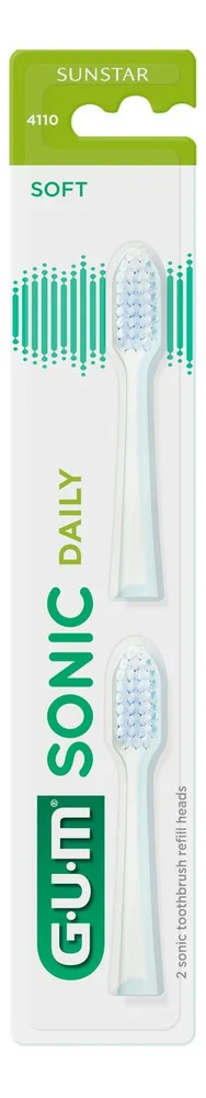 Gum Sonic Daily Børstehoder Soft Hvit - 2 stk. v:6736372