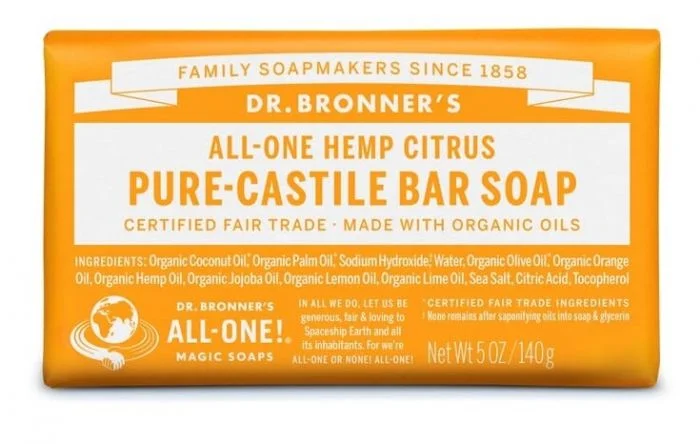Dr Bronner Sitron/Appelsin Såpe 140 Gr v:4242428