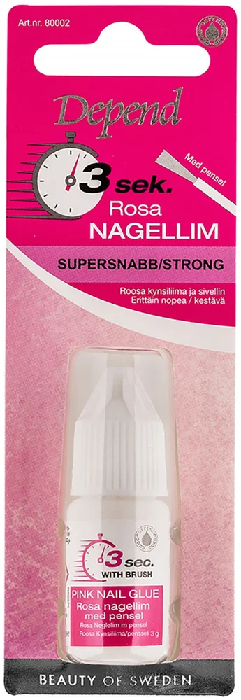 Depend 3 Sec. Pink Nail Glue With Brush v:7781174 Depend 3 Sec. Pink Nail Glue With Brush v:7781174