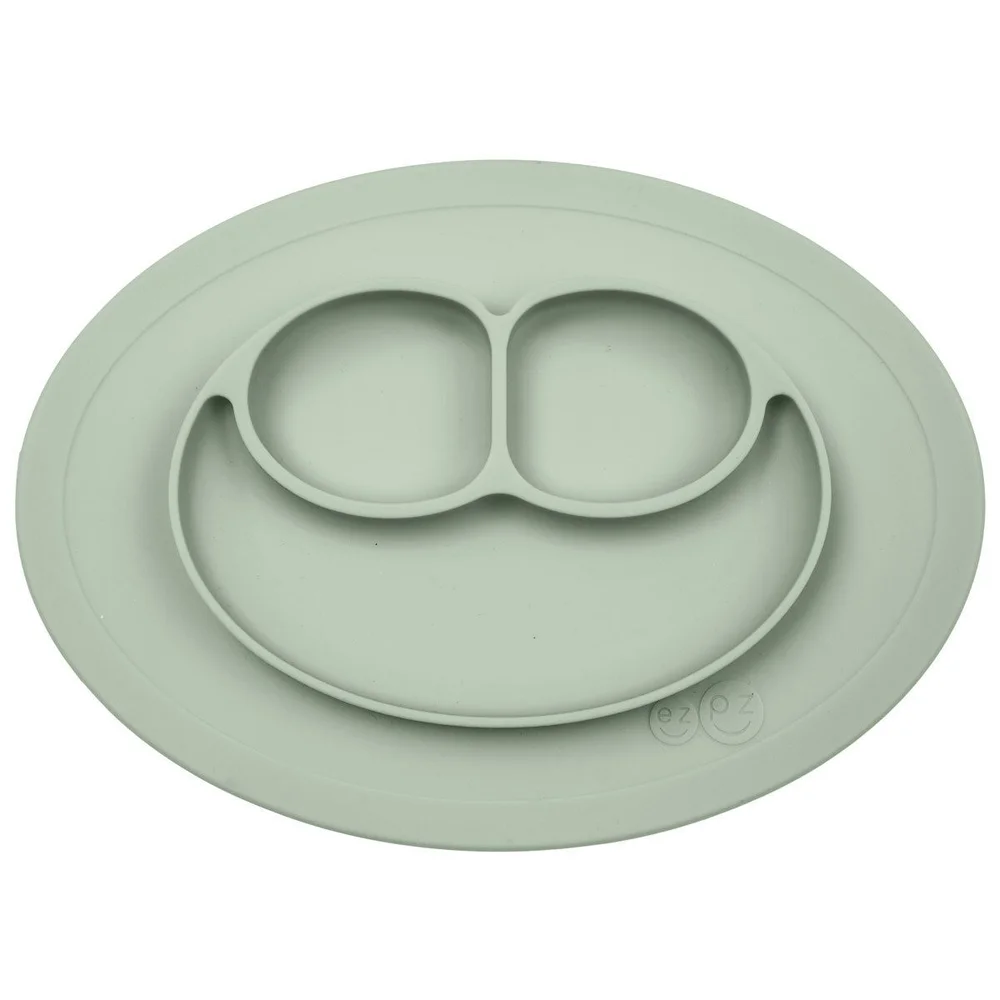 EZPZ Mini Mat – sklisikker tallerken – støvet grøn v:5610684 EZPZ Mini Mat – sklisikker tallerken – støvet grøn v:5610684